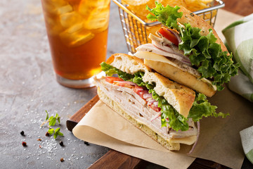 Sticker - Turkey sandwich with cheese and herb mayonnaise