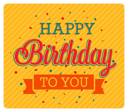 Fototapete -  - Happy Birthday greeting card.