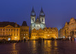 Prague, Czech Republic - October 18, 2017: People walking on the Old Town square (Staromestske Namesti)