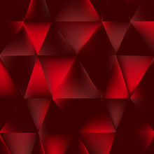 Fashionable Geometric Background From Red Polygons.
