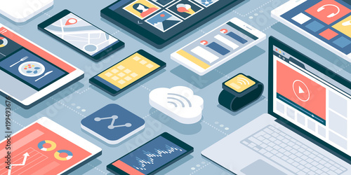 Fotomural Network of devices and mobile apps