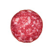 © vldcon - Slice of salami background   sausage cut