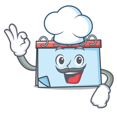 Sticker - Chef calendar character cartoon style