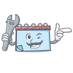 Sticker - Mechanic calendar mascot cartoon style