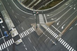 Elevated view of street intersection