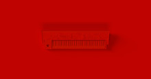 Red Electronic Keyboard 3d Illustration