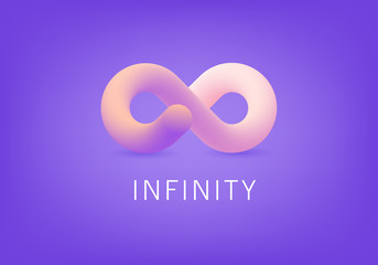 Vector 3d infinity symbol. 
