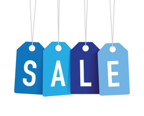 blue sale tags