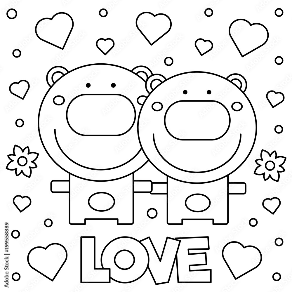 Coloring page. Vector illustration. Stock Vector | Adobe Stock