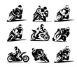 Motorcycle Icon. Sportbike