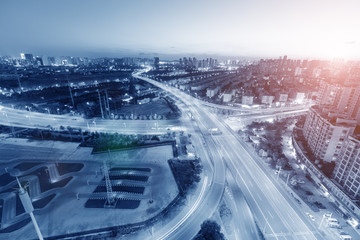 Canvas Print - Night overpass