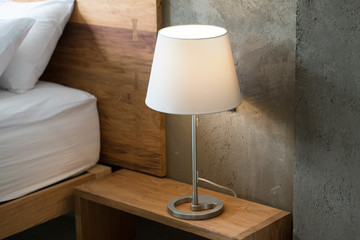 modern lamp interior in bedroom