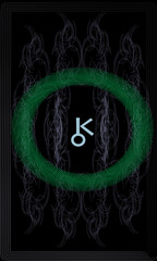 tarot cards - back design. chiron, astrology