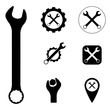 © Рудой Максим - Wrench icon, logo. Images repair