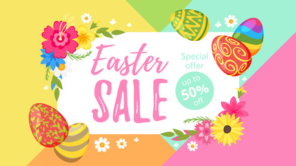 Wall Mural - Easter Sale banner