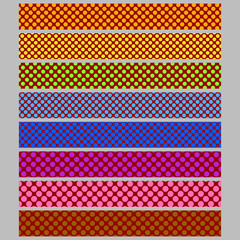 Wall Mural - seamless colored polka dot pattern background web banner template set - abstract vector graphic desi