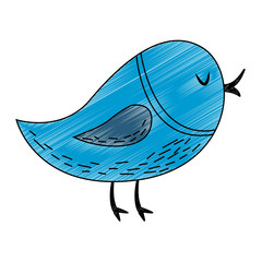 Sticker - Cute bird cartoon vector illustration graphic design