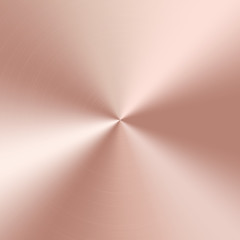 Wall Mural - conical gradient with a metal texture. rose gold with concentric circles and stripes