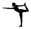 Woman Doing Yoga (Standing Bow) Silhouette
