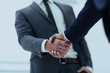 © ASDF - close up of two young male business partner shake hand
