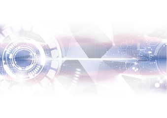 Wall Mural - technological future connection interface system abstract background vector