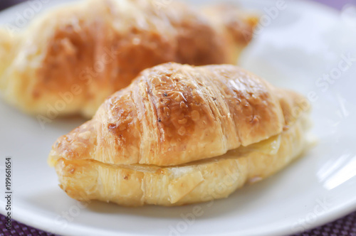 Plakat French croissant or croissant sandwich