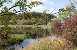 Fototapeta Sawanna - Andechs / Germany: Pond landscape Seacht’n in Upper Bavaria
