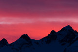 Fototapeta Perspektywa 3d - Coucher de soleil  sur le massif du Thabor