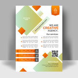 Fototapeta  - Creative flyer design. Corporate template layout presentation. Business concept.