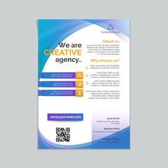 Poster - Creative flyer design. Corporate template layout presentation. Business concept.