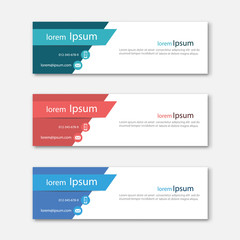 Wall Mural - set of abstract design banner template.