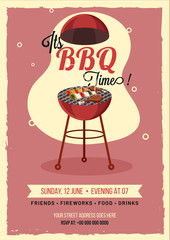 Canvas Print - Barbecue Poster, Flyer, Template or Invitation Design.