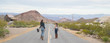 © Mat Hayward - Women walking the center line of an abandoned highway