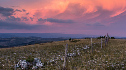 Wall Mural - Orage sur le Causse Méjean