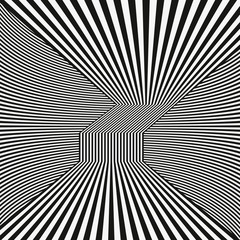 Poster - Black and white mobious wave stripe optical abstract design. optical effect mobius wave stripe design movement