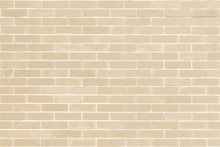 Brick Wall Texture Pattern Background In Natural Light Ancient Cream Beige Yellow Brown Color