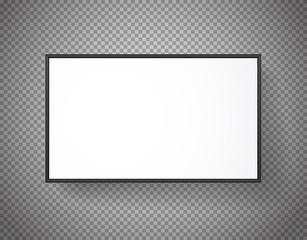 Aufkleber - White paper picture frame on transparent background vector illustration