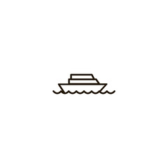 Sticker - ship icon. sign design