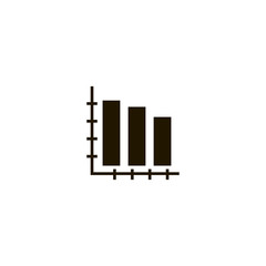 Sticker - line graph icon. sign design