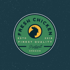 Sticker - premium fresh chicken meat label. vector illustration