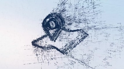 Wall Mural - logo of gps, loop news animation. intro energetic action of abstract navigation