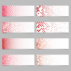 Wall Mural - abstract red diagonal square mosaic pattern banner background set
