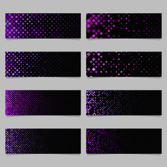 Wall Mural - abstract geometric diagonal rounded square pattern banner background template set