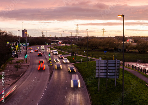 Valokuva Long exposure of Clifton Lane, Nottingham