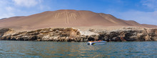 Bootsfahrt Zu Den Ballestasinseln Vorbei An Den El Candelabro In Peru