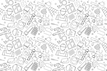 Vector construction pattern. Construction seamless background