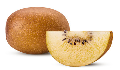 Wall Mural - Yellow gold kiwi fruit and slice