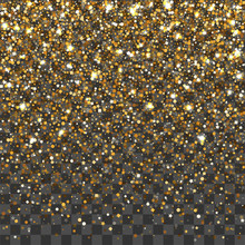 Golden Shimmer Random Falling Confetti