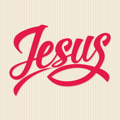 Christian print. Jesus typographics