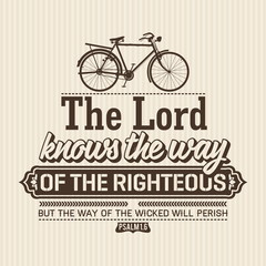 Wall Mural - Christian print.The Lord knows the way of the righteous